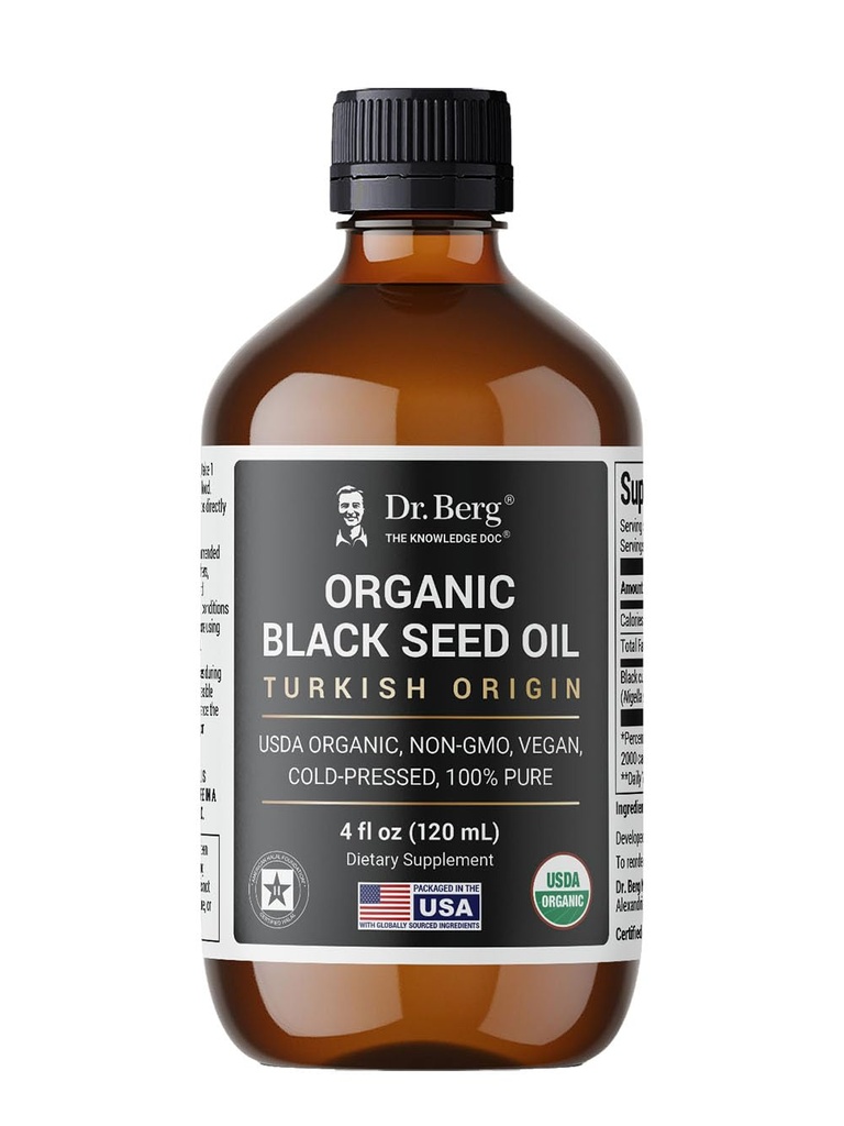 Dr. Berg Black Seed Ulei de semințe Organic Rece presat 