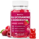 Glucosamină Chondroitin Gumies cu MSM & Elderberry Extra Force 3000MG - Suport comun, Supplement de suport imun antioxidant pentru adulți, Bărbați și femei - 90 Zmeură gummie