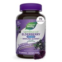 Natura's Way Sambucus Zero Sugar Immune Gummies, Daily Immune Support*, Black Elderberry Extract, Vitamina C, Vitamina D3, Zinc, Zahar Free, Sugar Alcohol Free, Îndulcitori pe bază de plante, 70 Gumies