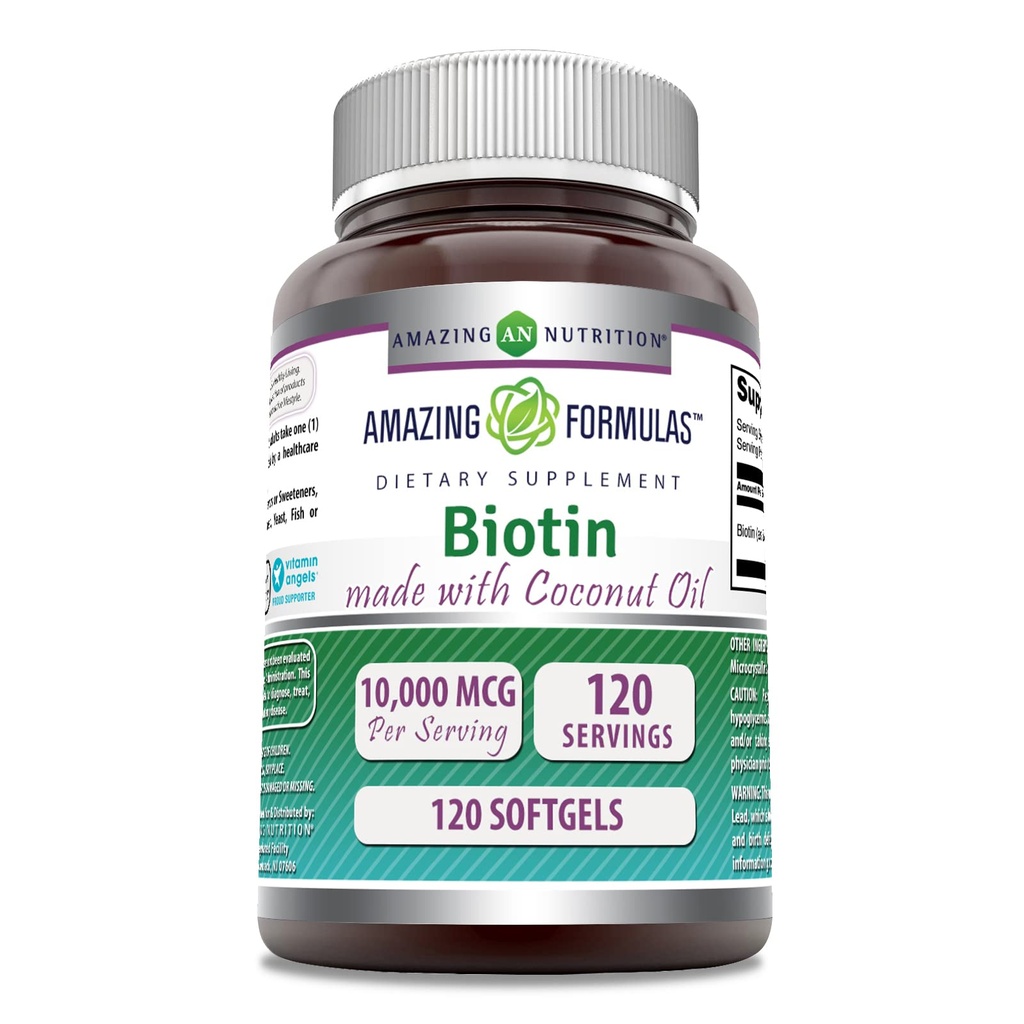 Formulari uimitoare Biotin cu supliment de ulei de nucă de cocos organic Extra Virgine 