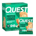 Quest Nutritie Ciocolata alba Macadamia Proteina Cookie, 15g Proteina, 1g Zahăr, 2g Net carbohidrati, Keto Friendly, Proteina mare, Carb scăzut; 4 Conte