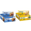 Quest Nutrition Blueberry Muffin (12 Conte) și Lemon Cake (12 Conte) Proteine Baruri Bundle, Proteină mare, Gluten gratuit