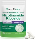 Nicotinamidă Ribozidă 900,Liposomal Resveratrol,Liposomal Nicotinamidă Ribozidă,Resveratrol Supliment,Resveratrol Supliment pentru femei Bărbaţi (1Pack/80 capsule)