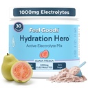 Feel Goods Hydration Hero, 1000 mg Electrolytes Powder, Sugar Free, Magneziu, Organic Aloe Vera, Organic Aloe, L Theanine, Vitamina C & B12, Non GOM, Keto, Vegan 