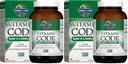 Gradina de viata Vitamina K2 si K1, Cod Vitamina K Complexul Vegan K pentru rezistenta osoasa si sanatatea inimii, Omega Rich Seed Oil, Trace Minerale, Probiotice, 60 de zile de aprovizionare, (Pachet de 2)