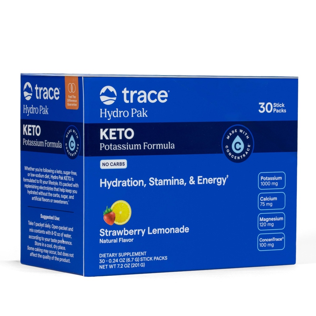 Trace Minerale Hydro Pak Keto - Electrolyte Replenishment Drink Mix 