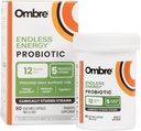 Supliment Probiotic de energie fără sfârșit ombre, susține producția de energie naturală, memorie, Focus & Gut Health, 12 Miliarde CFU, Perioada de valabilitate, 30 Servings