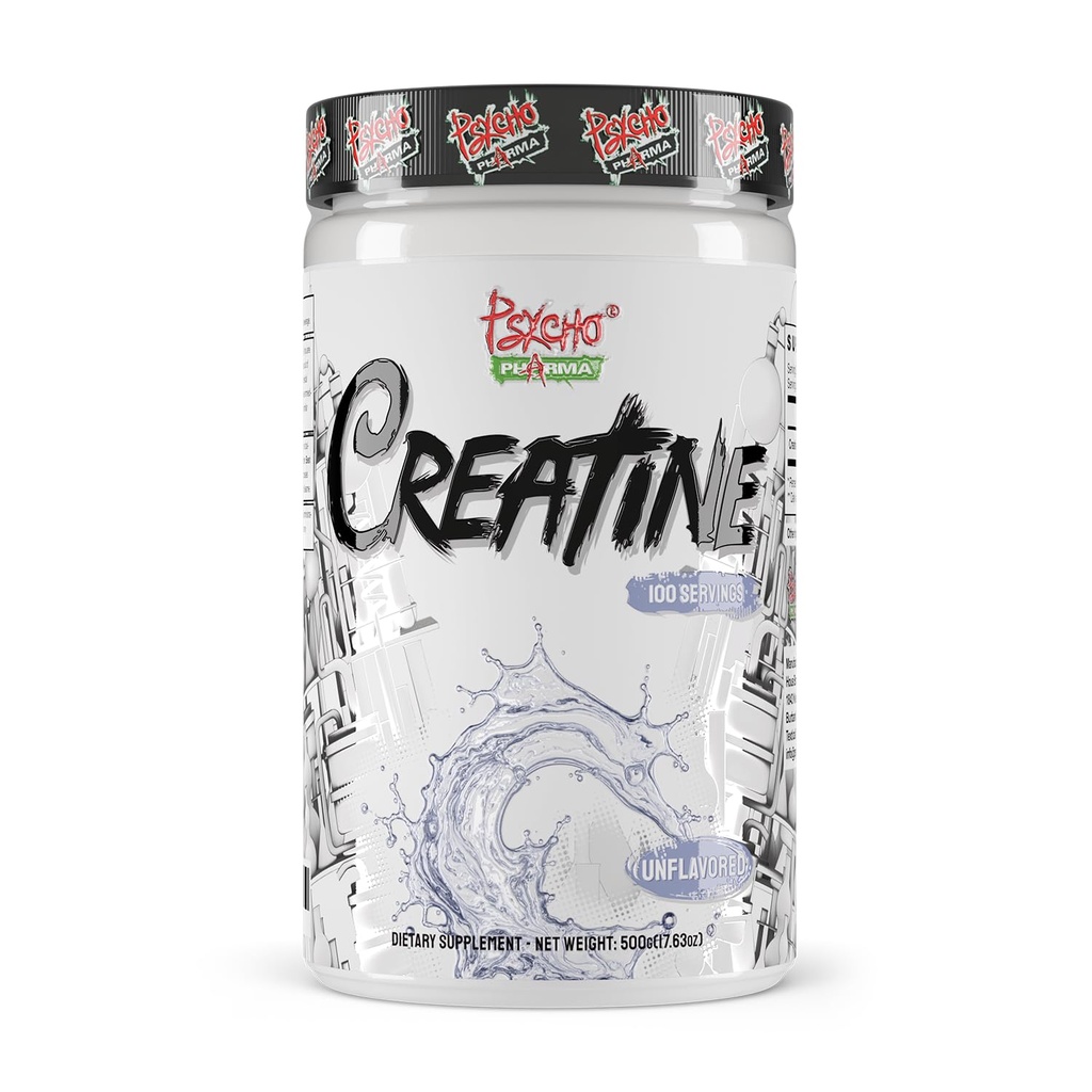 Psycho Pharma Creatine - 5g de Creatină Premium Monohidrat per Serving, 100 Servings