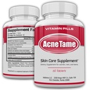 Acnee pastile- Acnee Tame Supliment - clar vitaminele pielii pastile pentru tratamentul pielii uleioase, Blemishes hormonale, Anti pete și Cystic Acnes Suplimente pentru femei, bărbați, adolescenți și adulți - 60 comprimate orale