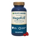 Nature's Wonder Mega Krill Extra Putere ulei Krill 500mg cu Omega 3 Fosfolipide și Astexanthin, Sprijină Heart Health, 120 de zile de aprovizionare Softgels