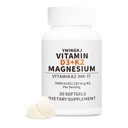 Vitamina D3 K2 5000 UI Softgels cu supliment de magneziu - & 120mcg MK-7 K2 pentru sănătate osoasă și suport imun - Softgels non-GMO & Gluten-Free cu ulei MCT- 30 Softgel