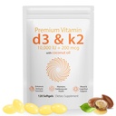 Daiasns Vitamina D3 K2 10000iu Sustine sanatatea musculara si cerebrala -High-Potency D3 K2 Suplimentul ajuta in suport imun si cardiovascular - 120 Softgels