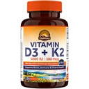 Vitalitown Vitamina D3 K2 Supliment, D3 5000 UI, Vitamina K2 MK-7 100 mcg, Non-GMO, No Gluten & Soy, for Bone, Teeth, Immune & Heart Health, 120 Softgels