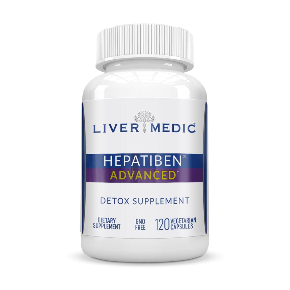 Hepatiben Ficat Detoxifiere Cleanse All Natural Supplement with Milk Thistle, Silybin, NAC, Choline, MSM, Turmeric, Berberine, Glutatione Alpha Acid lipoic NonGMO Vegan 120 Capsule 1500mg