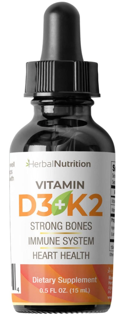 Nutritie vegetala Vitamina organica D3 K2 picături 