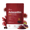 10 din 1 Astaxantina 12mg Suplimente, 4 Luna de aprovizionare, Astaxantina Antioxidant de la Haematococcus proaspat Pluvialis, Conține Licopen, Seminte de struguri, Vitamina E, & Mai multe suporturi ochi, articulatii, Skin Health