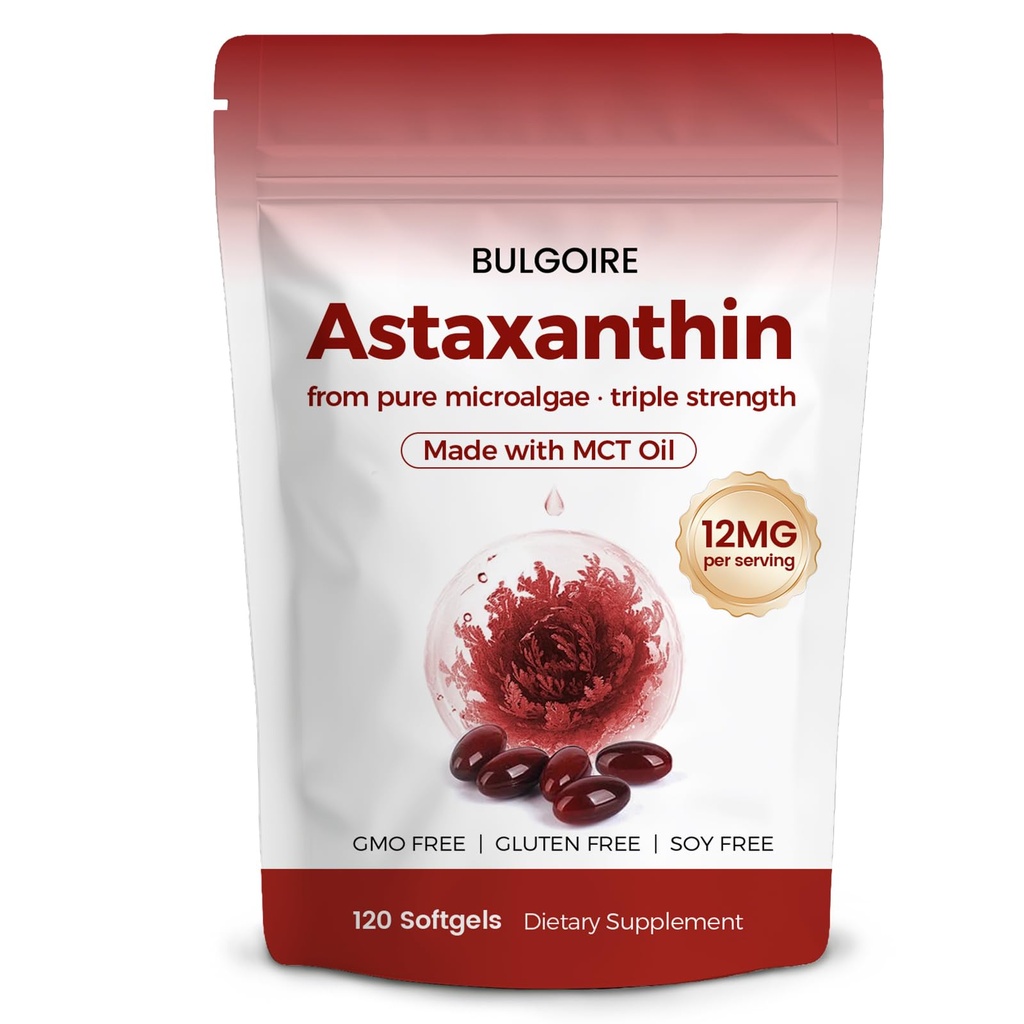 Astaxantină 12mg cu ulei MCT 