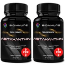 BioImmune 2 Pack Putere Triplă AstaQuilTM Astaxanthin 12mg Absorbţie îmbunătăţită, 120 Softgels w/Organic Ulei de cocos. Antioxidant puternic pentru ochi, comun & Heart Health