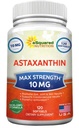 aSquared Nutrition Astaxanthin Supplement - Pastile naturale Astexanthin din Haematococcus Pluvialis Extract pentru energie pură - Puterea Max 10mg - 120 Softgels