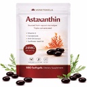 Ataxanthin Suplimente, Astaxanthin Antioxidant Capsule, 180 Softgels, 24mg Fiecare, 6 Luna de aprovizionare, de la Microalge, Gluten-Free, non-GMO, Sprijină un stil de viață sănătos, echilibrat