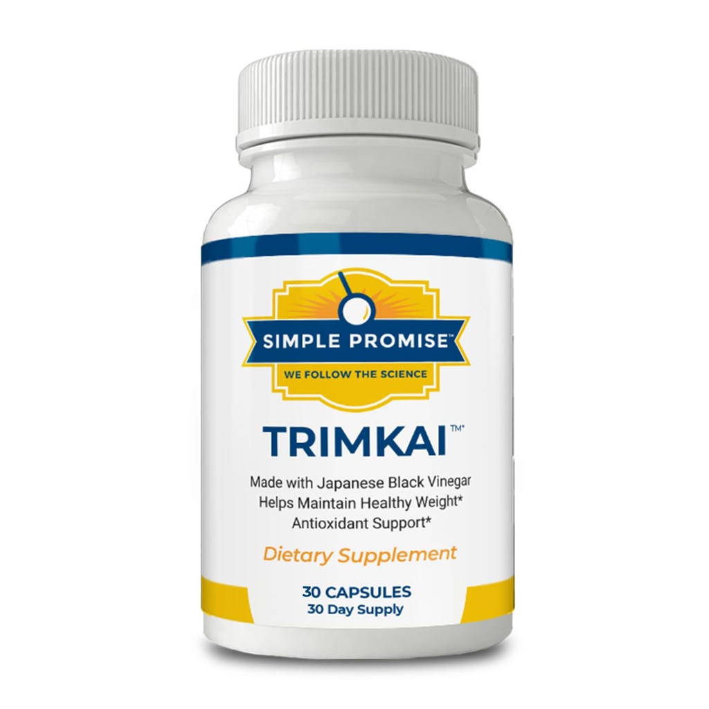 Simple Promise TrimKai - Japonez Black Otegar Capsule pentru suport metabolic - cu Astexanthin 12mg, Seaweed & Black Pepper Extract - Plant-Based Formula - 30 capsule
