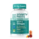 SmartyPants Multivitamine Gumiile prenatale cu Omega 3 DHA/EPA, Methylfolat, Biotin, Vitamine D3, C, B12, B6, A, K și Zinc, Gluten gratuit, Eticheta curată, Două arome de fructe, 90 Gumies (30 Day Supply)