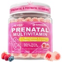 Vitamine prenatale pentru femei Gumiile multivitaminei w/ Methylfolat 1mg, Choline Omega-3(DHA+EPA) Fier de călcat, Vitamine postnatale pentru femei Alaptare 