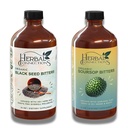Conexiuni plante organice Soursop & Black Seed Bitters Bundle - Ingrediente naturale de plante-Based pentru Detoxifiere Gentle & Digestive Health Două sticle, 32 Ounces (16 Ounces fiecare), 64 Serviri