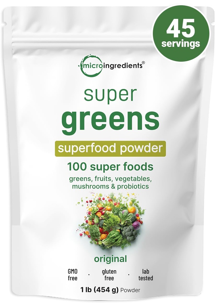Micro Ingrediente Super Greens Pulbere, 1lb 