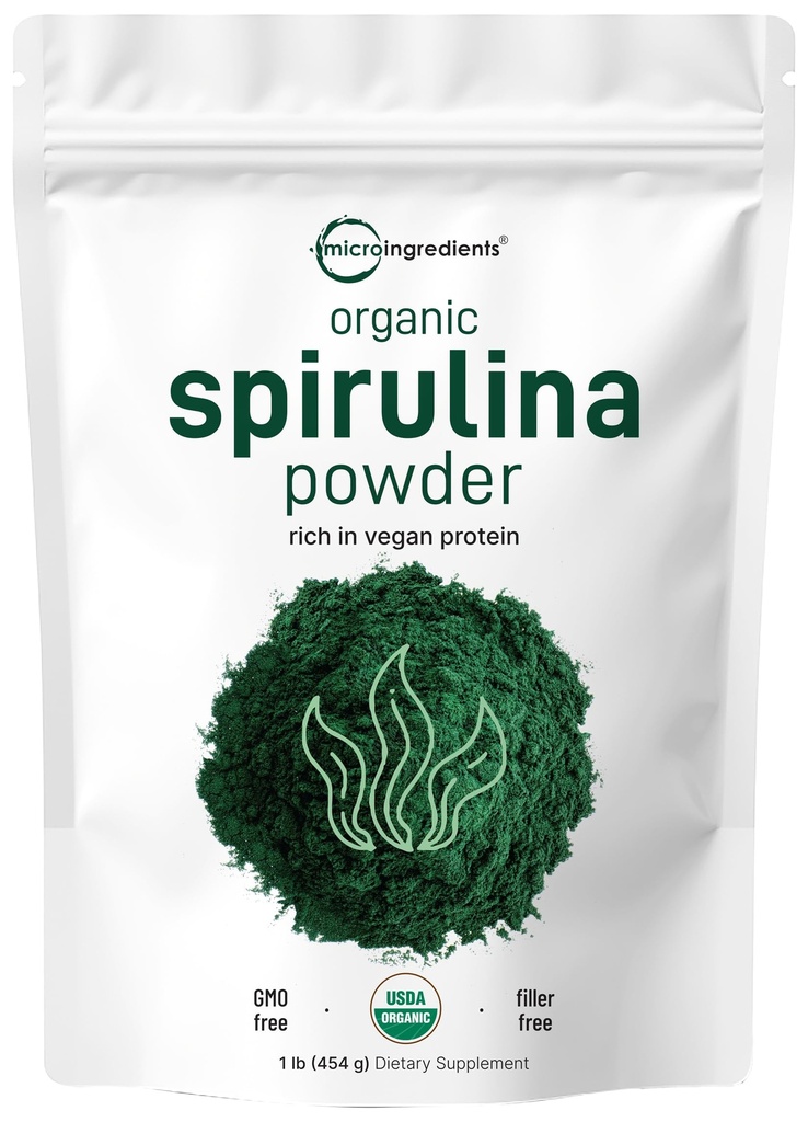 Micro Ingrediente Organic Spirulina pulbere, 1lb 