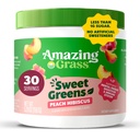 Uimitoare verdeață dulce Iarbă și Superfoods Pulbere pentru Sănătate Digestivă, Verdes Powder, Enzime Digestive, Probiotice, Spirulina, Chlorella, Peach Hibiscus, 30 Serviri