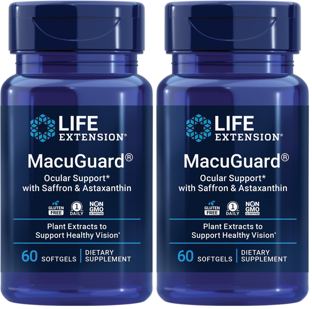 Life Extensie MacuGuard Suport Ocular cu Saffron & Astaxanthin 