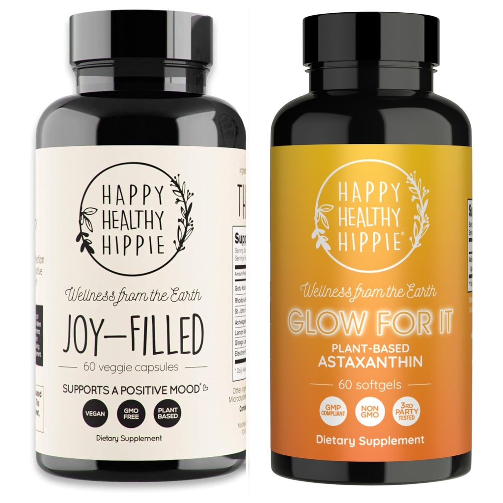 Fericit Hippie luminos sănătos pentru ea Astaxanthin Supliment & Joy-Filled Mood Supplement
