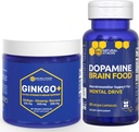 Natural STACKS Ginkgo Biloba + Dopamina Brain Food Bundle - Suporturi Focus & Mental Drive * - 120 Capsule totale