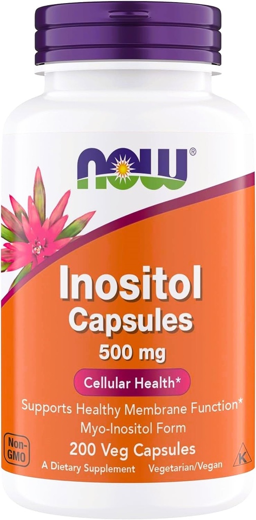 How Foods Inositol 500 mg, Superior Myo Inositol Form, for Healthy Membrane Function*, Cellular Health*, Support for Women* Kosher, Potrivit pentru Vegas - 200 Vegetarian Capsules (Pachet de 1)