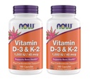 Acum Suplimente Vitamina D3 K2, 1000 UI/45 mcg, Suport cardiovascular, Sprijină Sănătatea osoasă, 180 Capsule vegetariene - Vegan, Gluten gratuit, Kosher Vitamina D3 și K2 Suplimente (2)