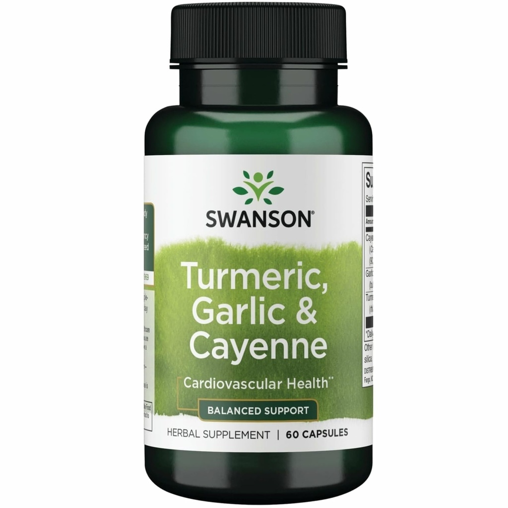 Swanson Full Spectrum Turmeric Usturoi & Cayenne 60 Capsule