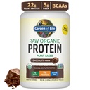 Garden of Life Proteine Powder, Vegan Proteine Powder, BCAA, Probiotice și enzime digestive, Gluten & Lactoză gratuit, Ciocolată, 1,5 LB