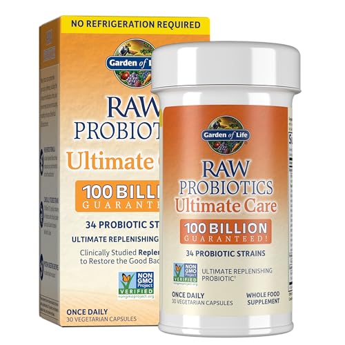 Gradina de viata Probiotice crude pentru femei si barbati Ultimate Care 100 Miliarde CFU Perioada de valabilitate Stabil & Zinc Suplimente 30mg mare potenta Zinc brut si vitamina C Supliment multimineral