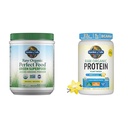 Gradina de viata Raw Organic Perfect Food Green Superfood Sudat Greens Powder - original Stevia-Free & Organic Vegan Vanilla Proteina pulbere 22g