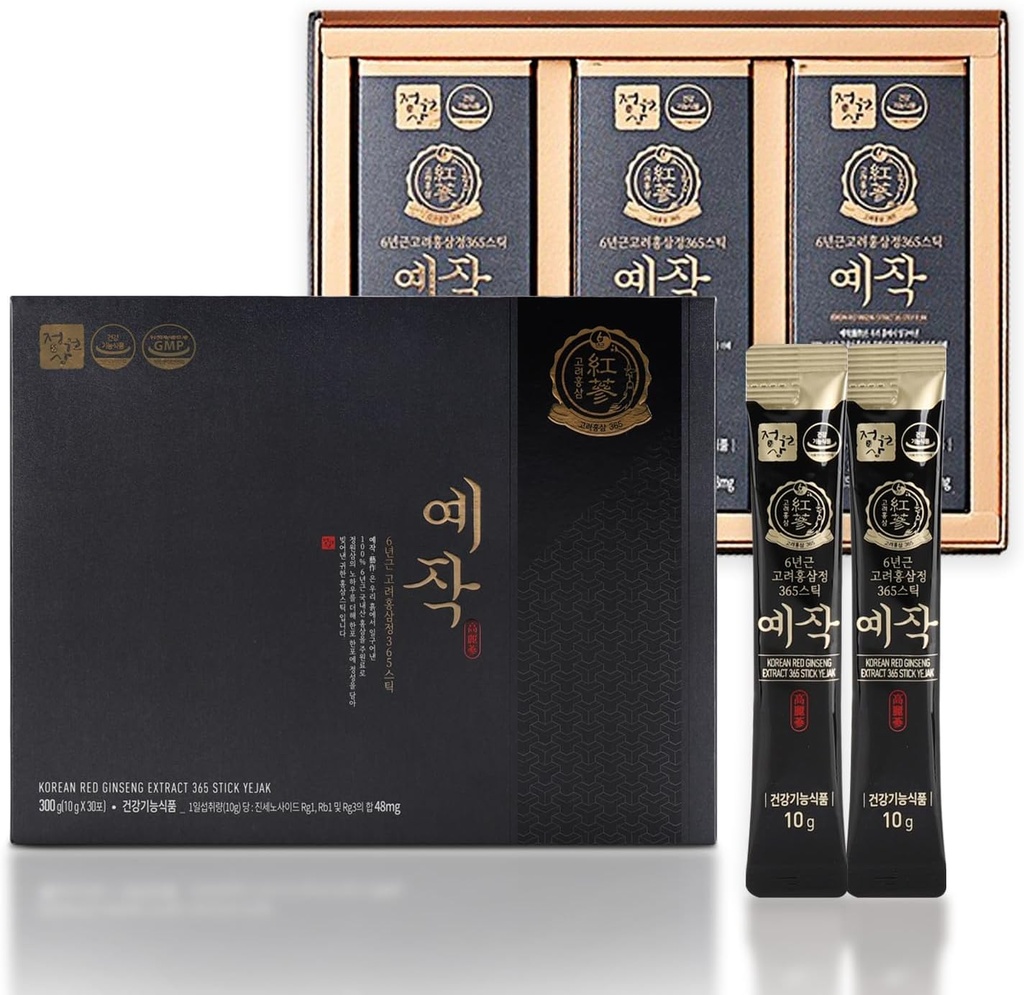 Premium Yejak 6-an Coreean Red Ginseng Extract de 30 Sticks 