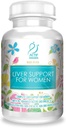 ACTIF Suport hepatic pentru femei cu 20+ Factori avansați și Omega-3 - Non OMG, Made in USA, 90 Conte