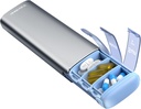 Vaydeer Metal Travel Pill Organizator, 7 Day Weekly Pilula cutie, capacitate mare de zi cu zi drăguț Pilula caz pentru suplimente, pastile, vitamine și medicamente (Small, Gunmetal)