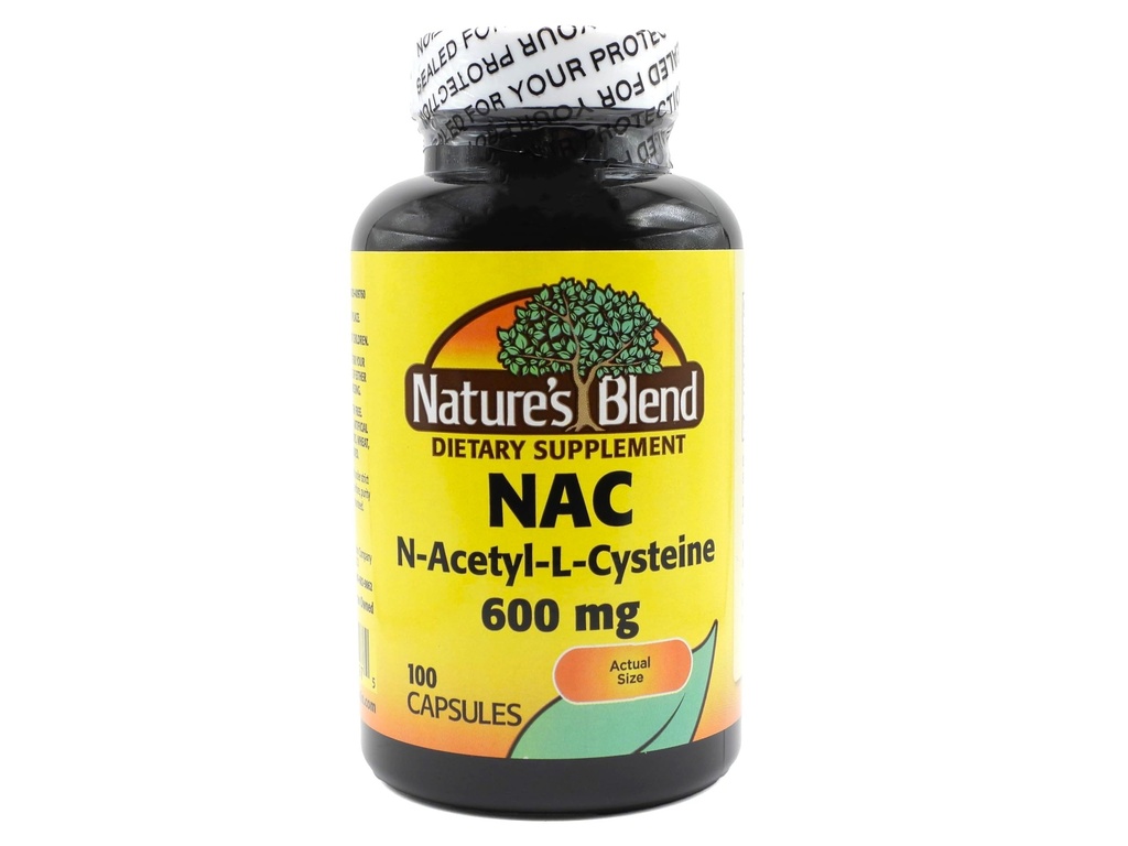 Blend Nature NAC Supliment N-Acetyl-L-Cysteine 600mg 100 Capsule - Suport imunitar, Antioxidant pentru sănătatea celulară
