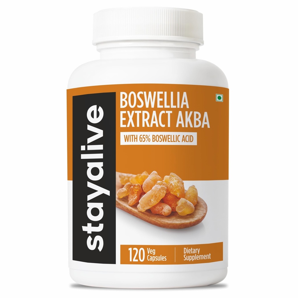 STAY ALIVE Boswellia Serrata Extract capsule 1000mg cu AKBA şi 65% acid Boswellic, 12:1 Resin Extract pulbere, 120 Conte pentru alimentare cu 2-luna, non-GMO şi gluten-liber Boswellia Supliment