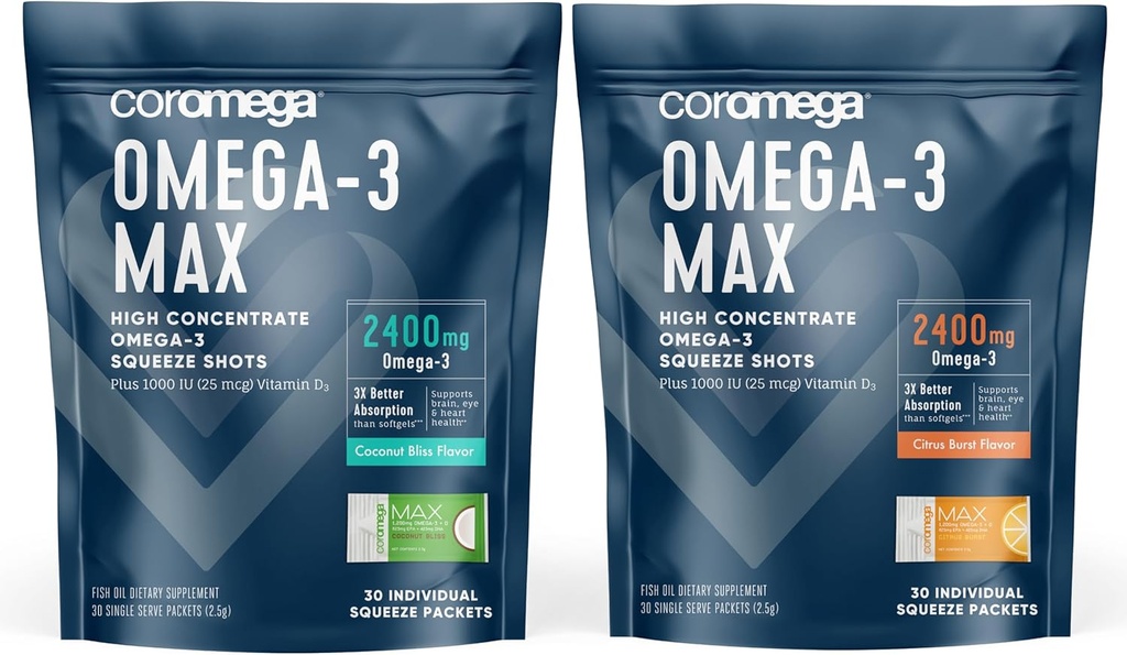 Coromega Omega-3 Ulei de pește Bundle 