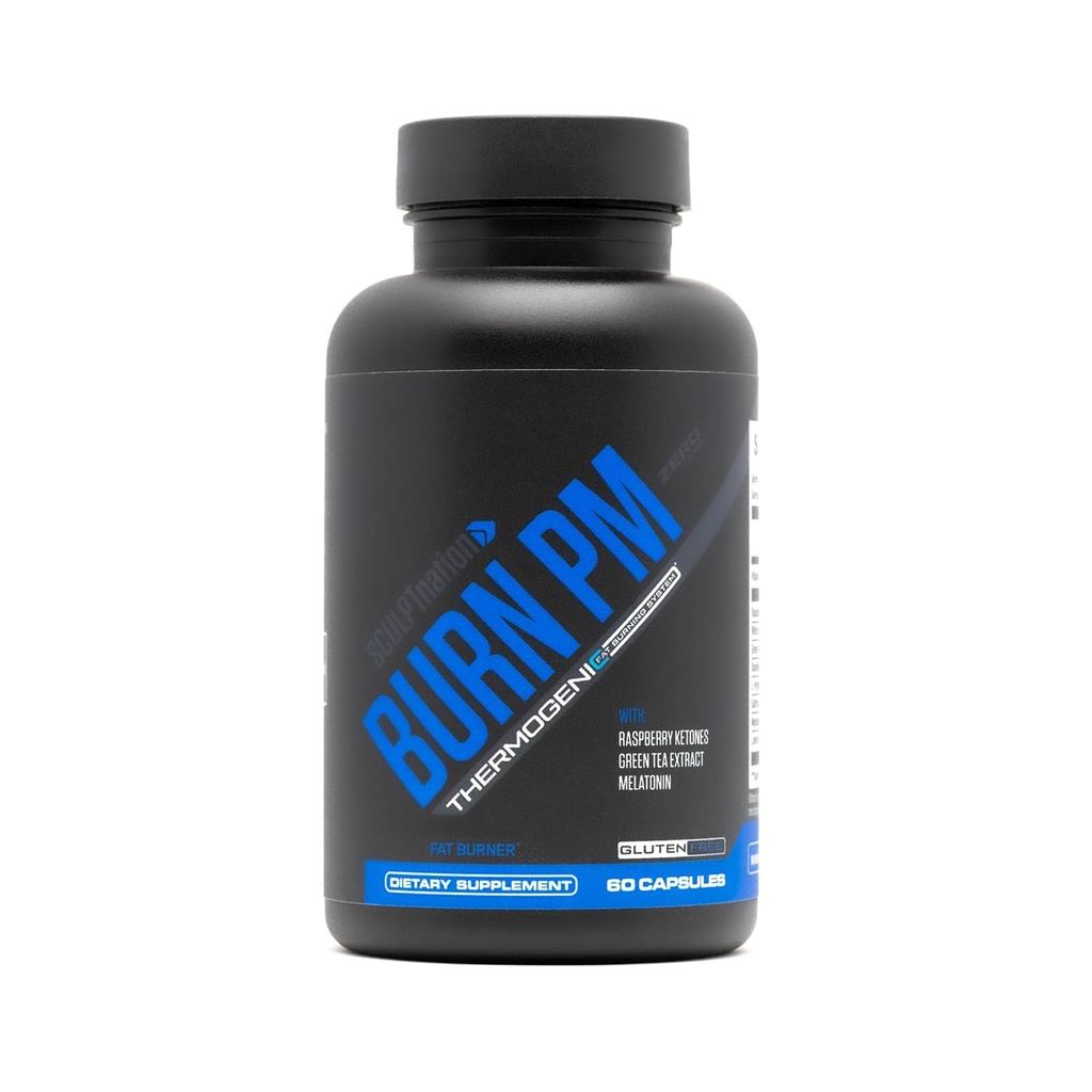 Sculpt Nation de V Shred Burn PM - timp de noapte Fat Burner - Appetit Suppressant și suport pierdere în greutate - Cetone zmeură, extract de cafea verde, melatonina - 60 capsule gluten gratuit