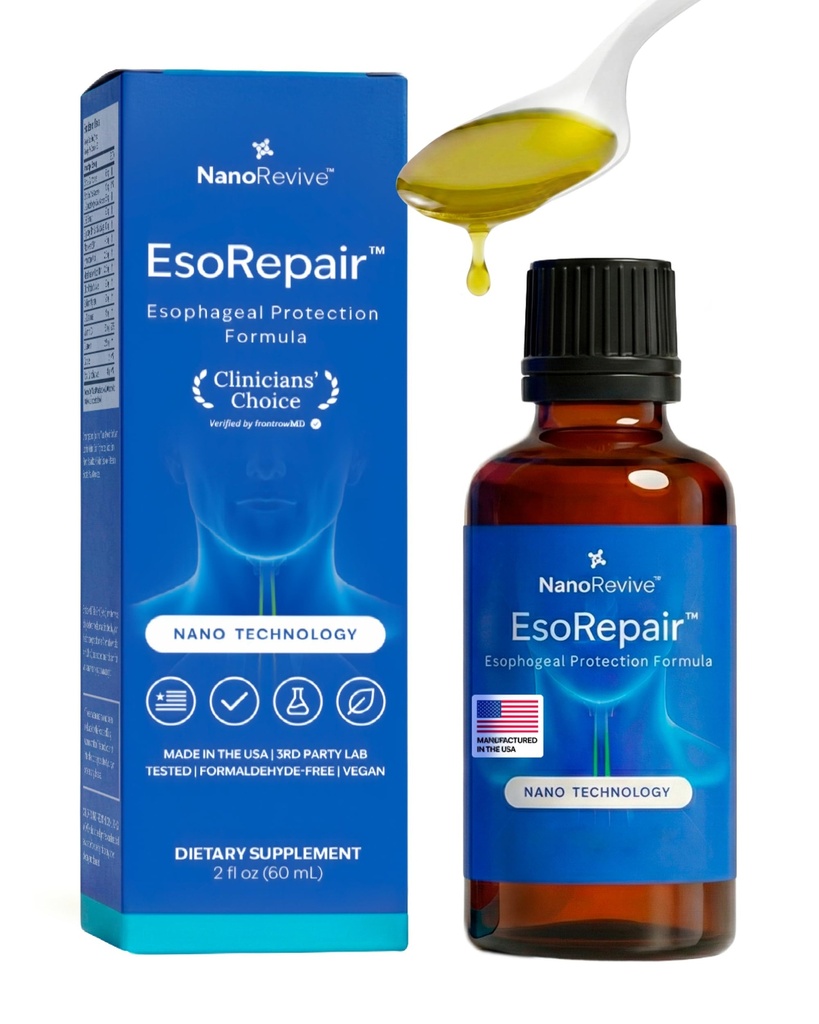 EsoRepara Nano Esofageal & Stomac Suplimente pentru bărbaţi şi femei - Digestive Comfort - Slippery Elm Bark, Zinc L-Carnosine & Aloe Vera Extract - Non-GMO & Dairy Free