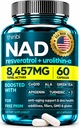 Suplimentul NAD 300Mg Rezistenţă suplimentară NMN Liposomal alternativ + Ceai verde pentru femei şi bărbaţi w/ Urolitin A, Resveratrol, CoQ10, Acid alfa lipoic