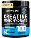 Venture Pal 100% Pure Micronized Creatin Monohidrat pulbere, Creatina Nearomatizata pentru Femei & Men, Vegan, Keto, Gluten Free, 5 g (5000 mg) per Serving, Creatina Monohidratada en Polvo